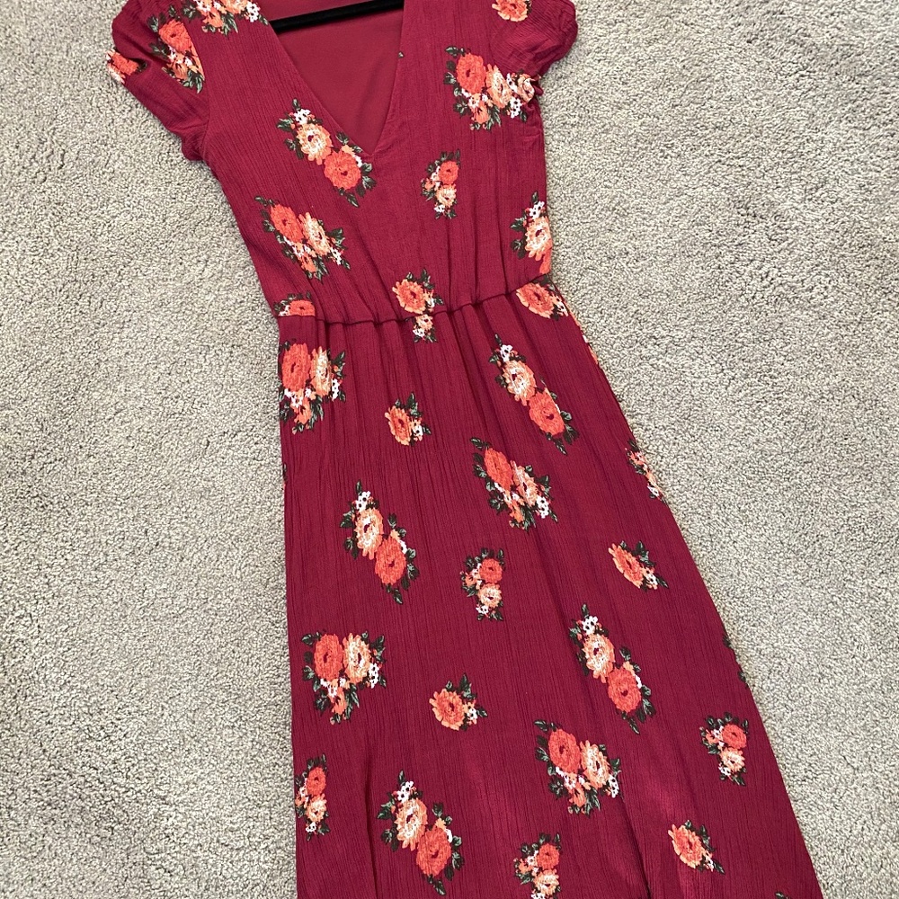Red Floral Maxi - WAYF
